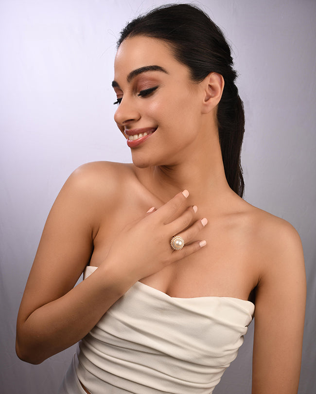 Pearl and Diamond earrings